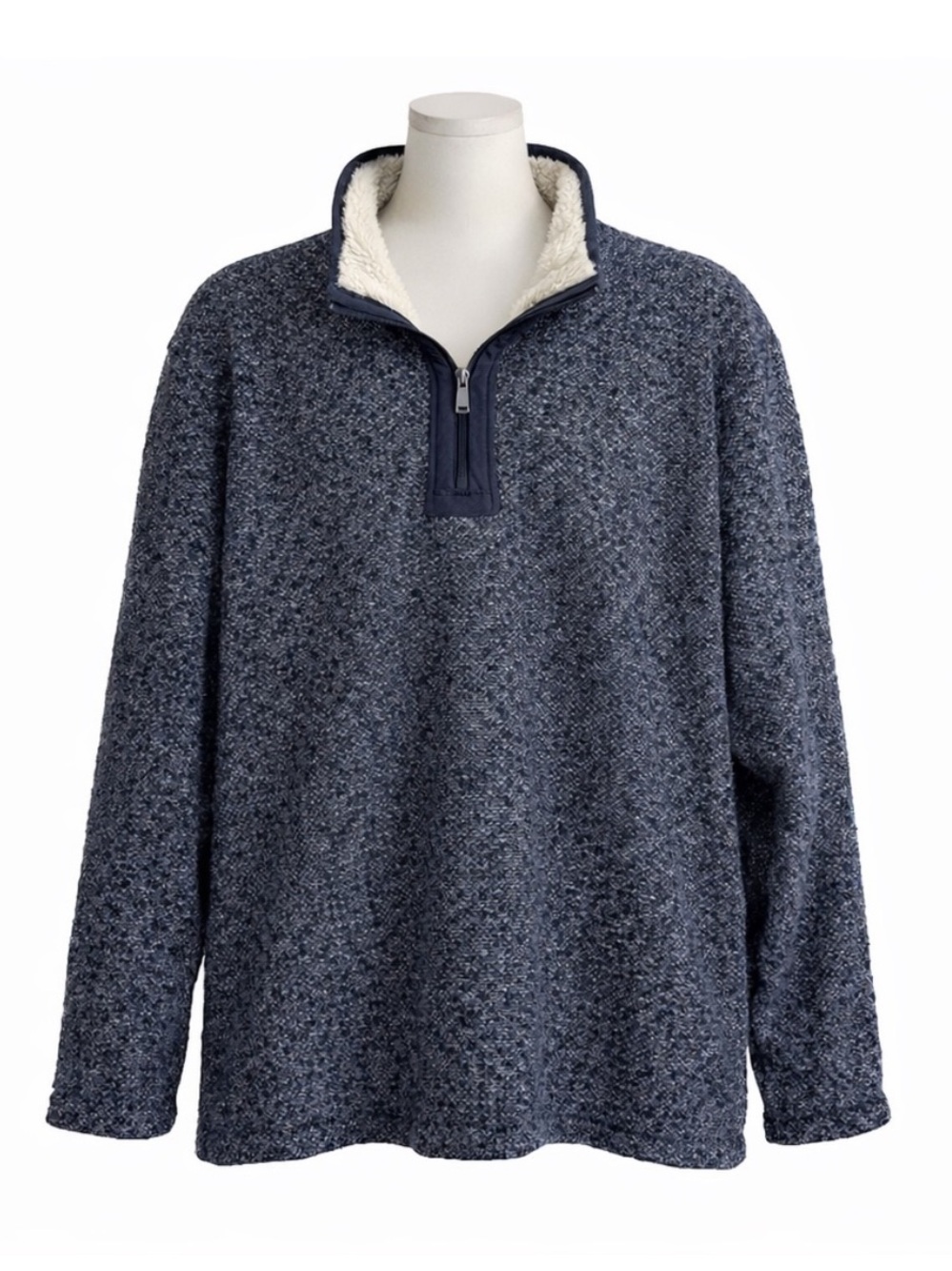 Size XL Orvis Men’s Sweater Fleece Quarter Zip Pullover Sherpa Lined Sweater